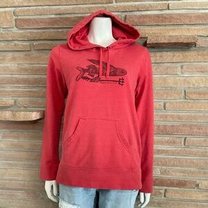 PATAGONIA Womens Flying Fish Surf  Hoodie Red Small
